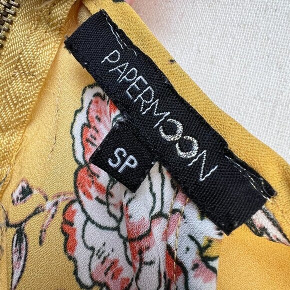 Yellow Floral Bell Sleeve Blouse - Small Petite - Picture 13 of 13